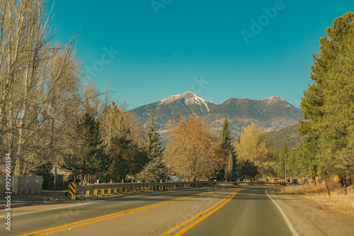 Photography Road Trip to San Francisco Peaks in Flagstaff Arizona with Copy Space