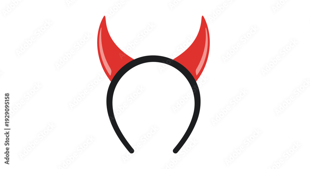 Obraz premium Vector devil horns headband
