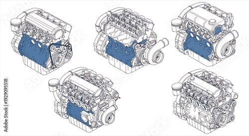 Industrial Machinery Blueprint – Mechanical CAD Engineering and Technical Manufacturing Drawing