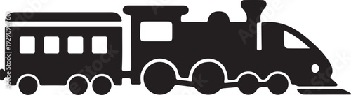 Train Locomotive Silhouette Vector