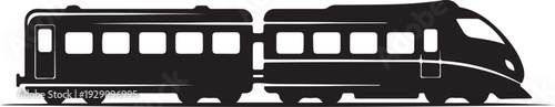 Train Locomotive Silhouette Vector