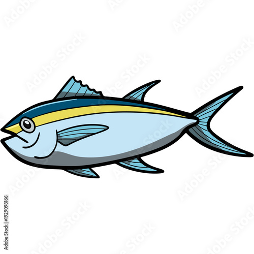vector illustration of a tuna or maguro fish