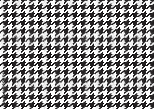 千鳥格子　白黒（4階調）布感ある細かな表現