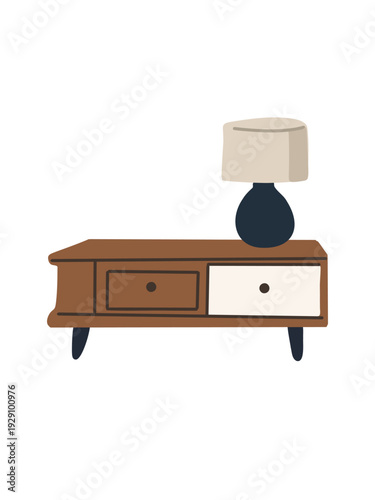 stylish low‑profile cabinet with short legs in contemporary lounge space