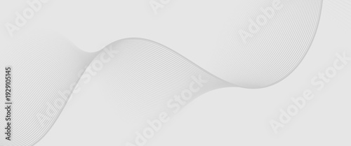 Abstract vector background with black wavy lines. minimalist light grey flowing wave background featuring thin parallel lines. abstract wavy lines background.