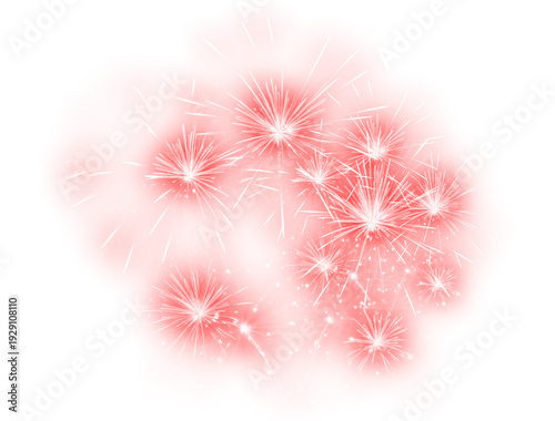 red fireworks explosion