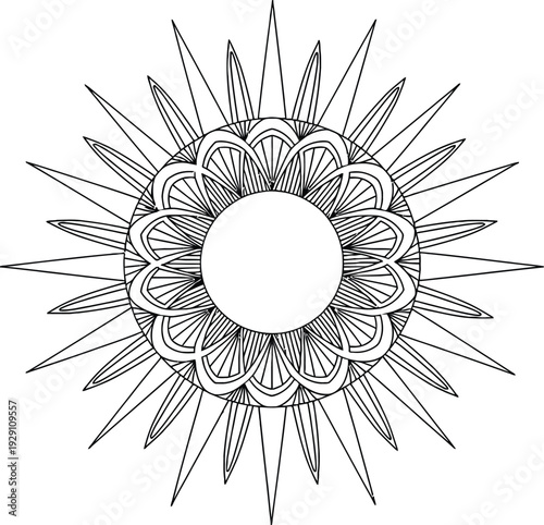 abstract sun vector illustration