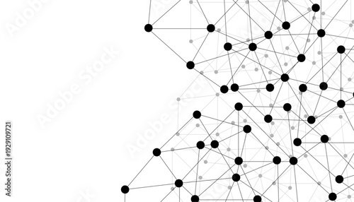Abstract plexus background with connecting dots and lines. Global network connection