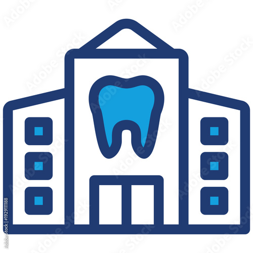 Dental Clinic Blue Icon