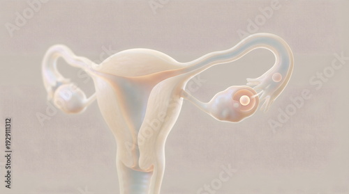 A uterine model for visualizing the human reproductive system. Biology, fertility, and pregnancy education.