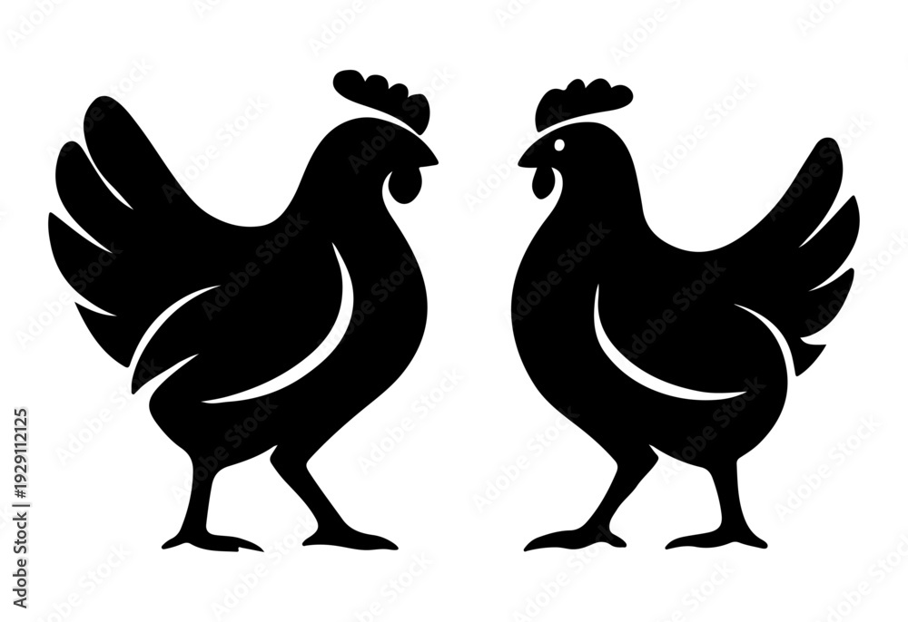custom made wallpaper toronto digitalHand-drawn chicken vector element for livestock and agriculture design.