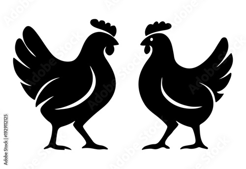 Hand-drawn chicken vector element for livestock and agriculture design.