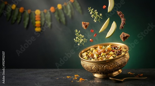 Ugadi/Gudi Padwa festival theme poster with ugadi pachadi