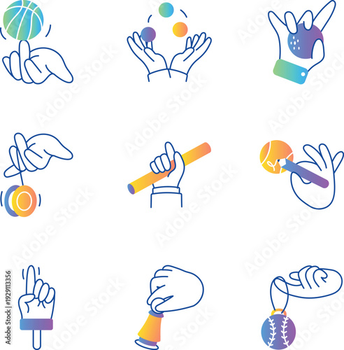 Latest Pack of Sports and Games Hand Drawn Icons