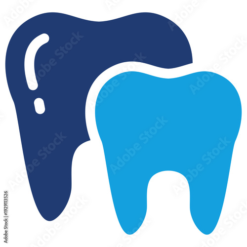 Tooth Flat Blue Icon