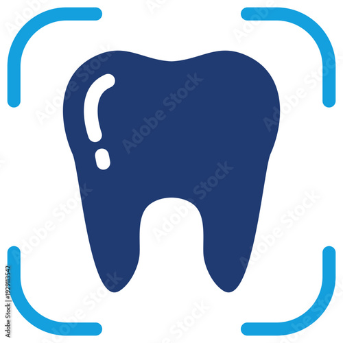 X Ray Flat Blue Icon