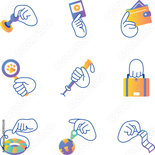 Modern Pack of Tourism Hand Drawn Icons 