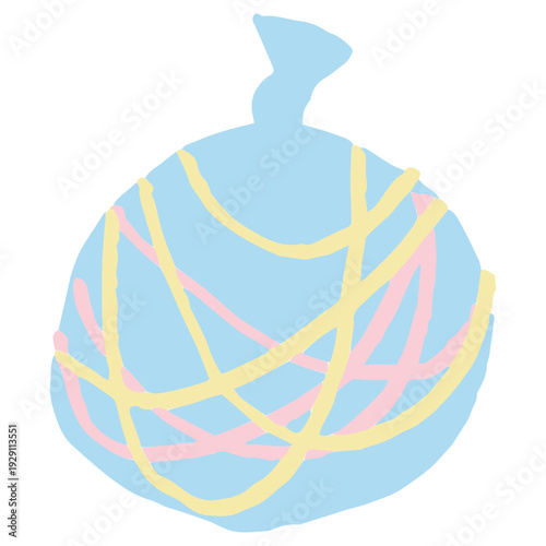 7月の園だよりに使いやすい シンプル手描き素材シリーズ｜水ヨーヨー / July Water Balloon Yo-Yo Illustration