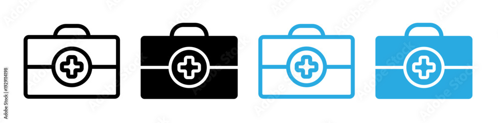 Obraz premium First aid box icons pack. vector illustrations designs