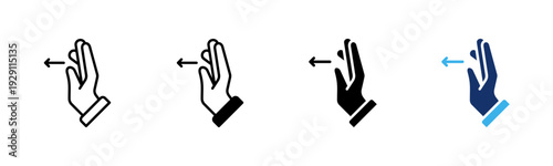 Swipe Left icon sheet multiple style collection