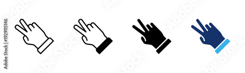 Peace Sign icon sheet multiple style collection