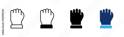 Fist icon sheet multiple style collection