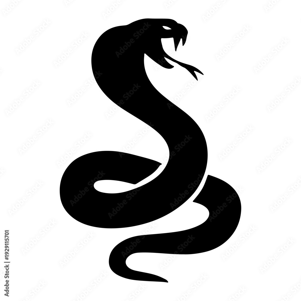 custom made wallpaper toronto digitalStylized serpent mascot design for logo and branding.