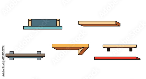 Floating Shelf Line modern smooth tone