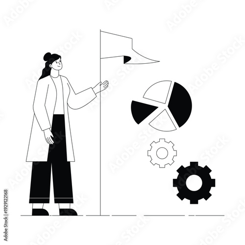 Business Goal Vector illustration. EPS 10 file