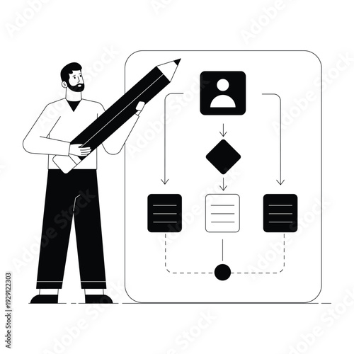 Workflow Vector illustration. EPS 10 file