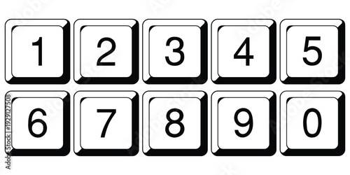 Vector set of number.