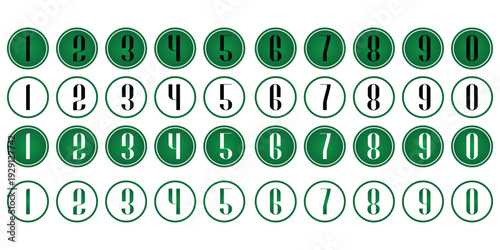 Vector set of number.