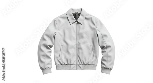 White Jacket Isolated On Black Background Flat Lay Photography