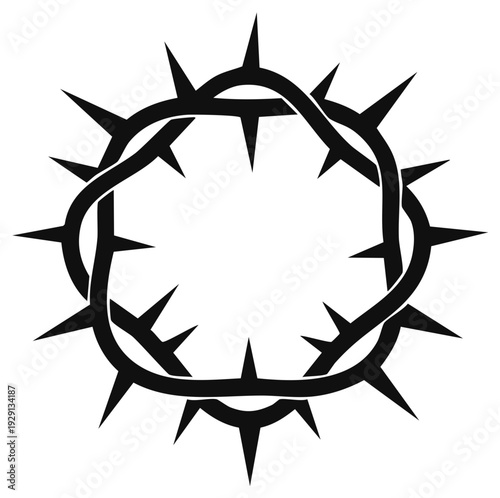 Symbolic Crown of Thorns for Religious and Spiritual Themes