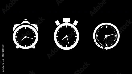 Minimal Stopwatch Timer Motion Graphic