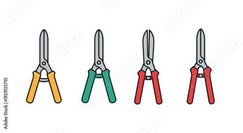 Garden Shears Line creative abstract design illustration