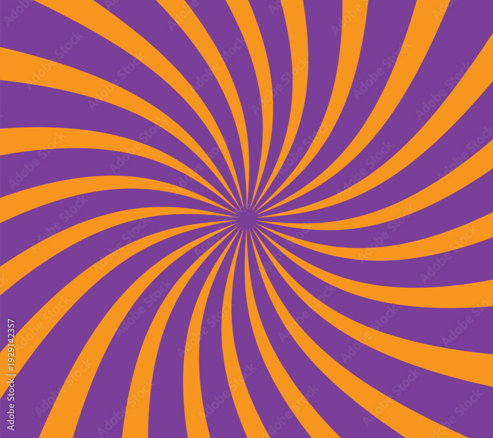 Obraz premium Swirling Purple and Orange Rays: A Vibrant Abstract Background Pattern