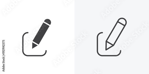 Edit icon vector sign symbol isolated on white. Stroke and clipart style
