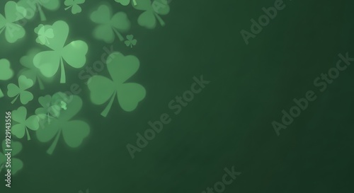 Green Shamrock Pattern Background for St Patricks Day Celebration