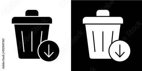 Waste Reduction In Monochrome Glyph 