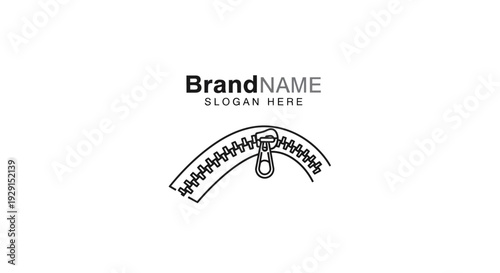 Black and White Zipper Logo Design.