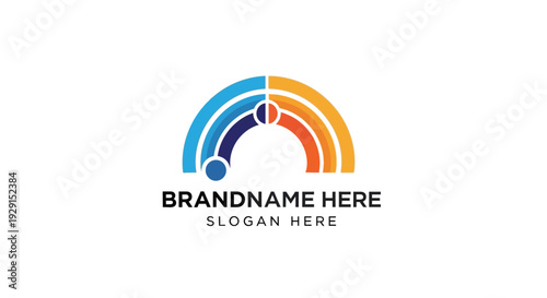 Colorful Logo Template with Placeholder Text.