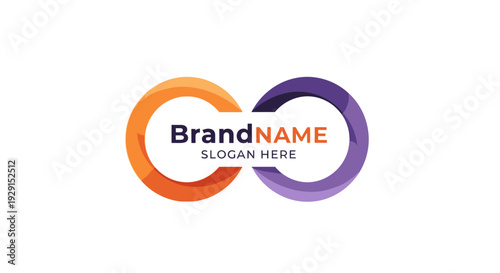 Interconnected Circles Template for Brand Identity Logo.