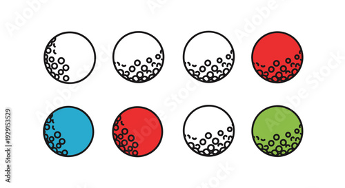 Golf Ball Signed soft elegant color illustration