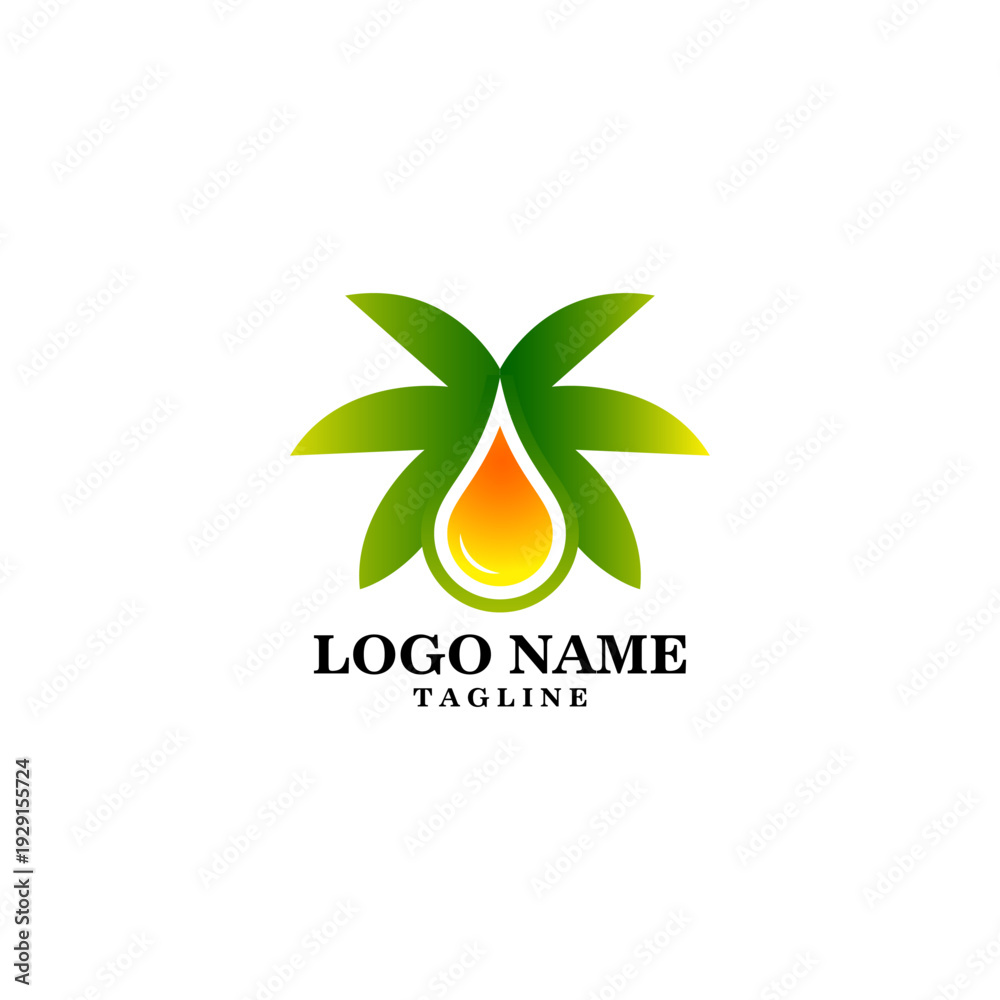 Fototapeta premium palm oil logo design vector