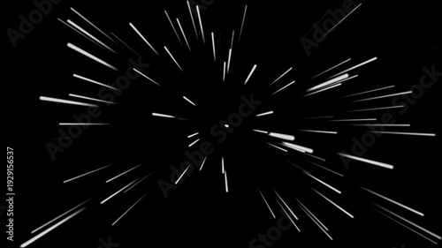 Light Rays Moving Through Darkness
