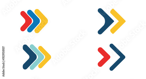 Geometric Line Arrow soft tone vector design