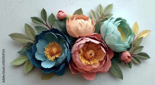 D wallpaper featuring a pastel floral mural background