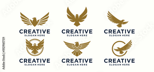 Bold Eagle Symbol Logo, Powerful Eagle Vector Design.