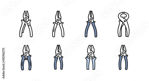 Locking Pliers Line minimal bold color